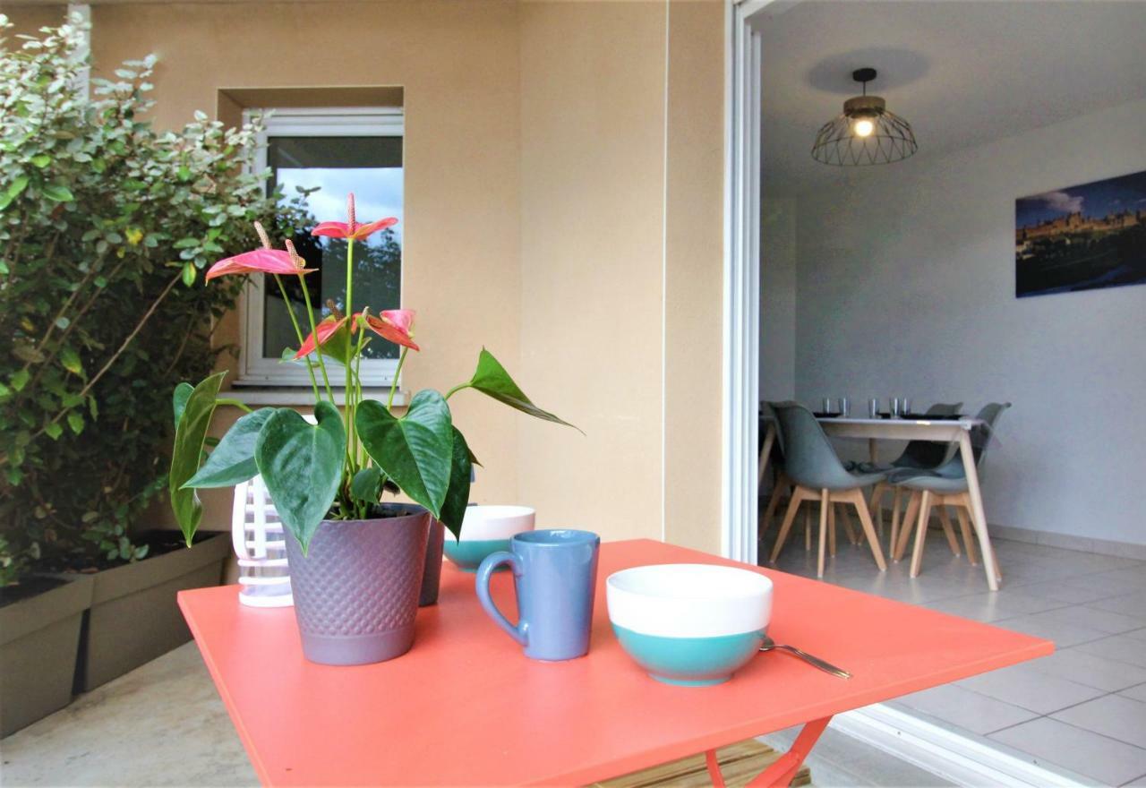 Tout Confort ! Calme, Climatisation, Parking Gratuit, Grande Terrasse, Ascenseur, Wifi Carcassonne Exterior foto